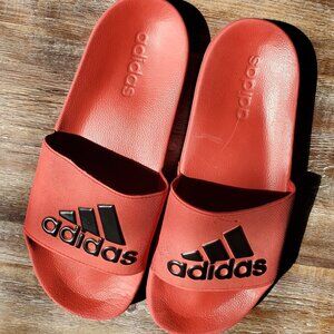 Adidas Cloudfoam Shoes Red EE7039 Men's Size 9 Comfy Slides
